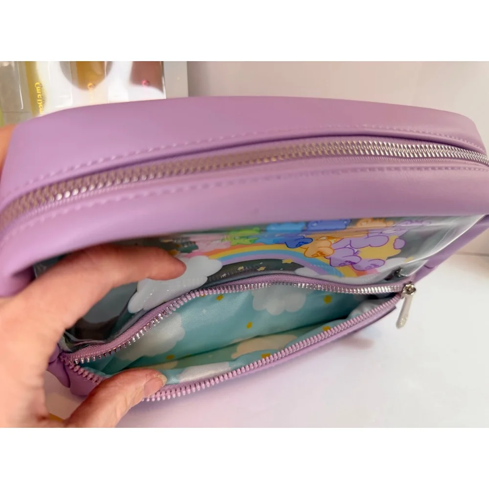 🌈 Care Bears Makeup Brush Set + Cosmetic Bag Bundle